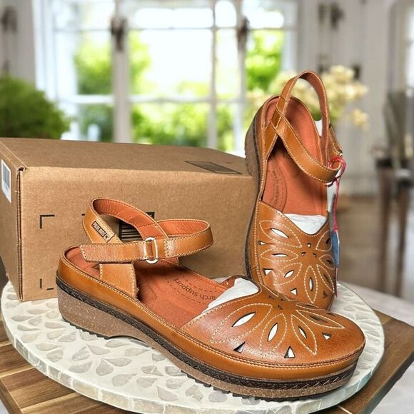 Pikolinos $170 Granada W0w 1985c1 Leather Mary Jane Closed Toe Sandals Womens Si - Picture 3 of 15